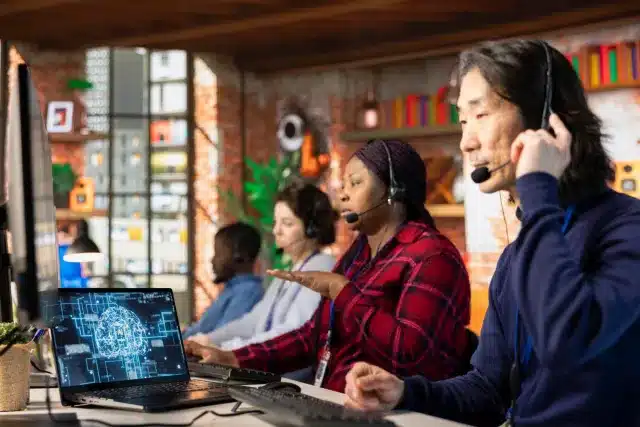 UK AI Adoption in 2026: How British Businesses Are Transforming Operations UK customer service team using AI automation tools